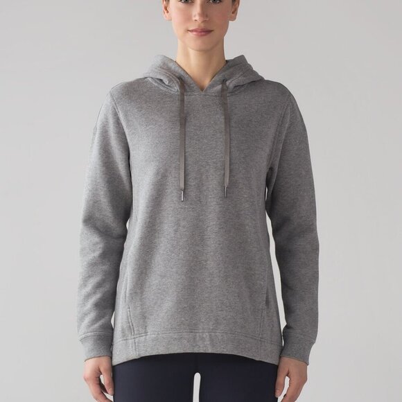 Lululemon Wind Down Pullover Heathered Medium Grey/Slate Size 10 - Picture 12 of 15